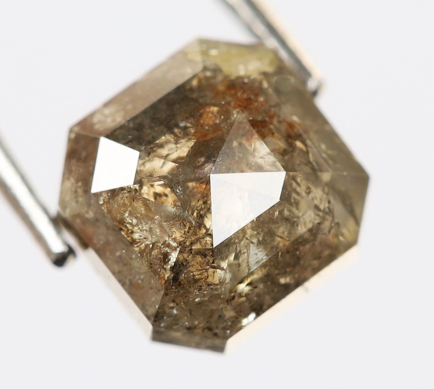 1.13 Ct 5.3 X 5.2 X 3.5 MM Emerald Cut Brown Color Natural Etsy