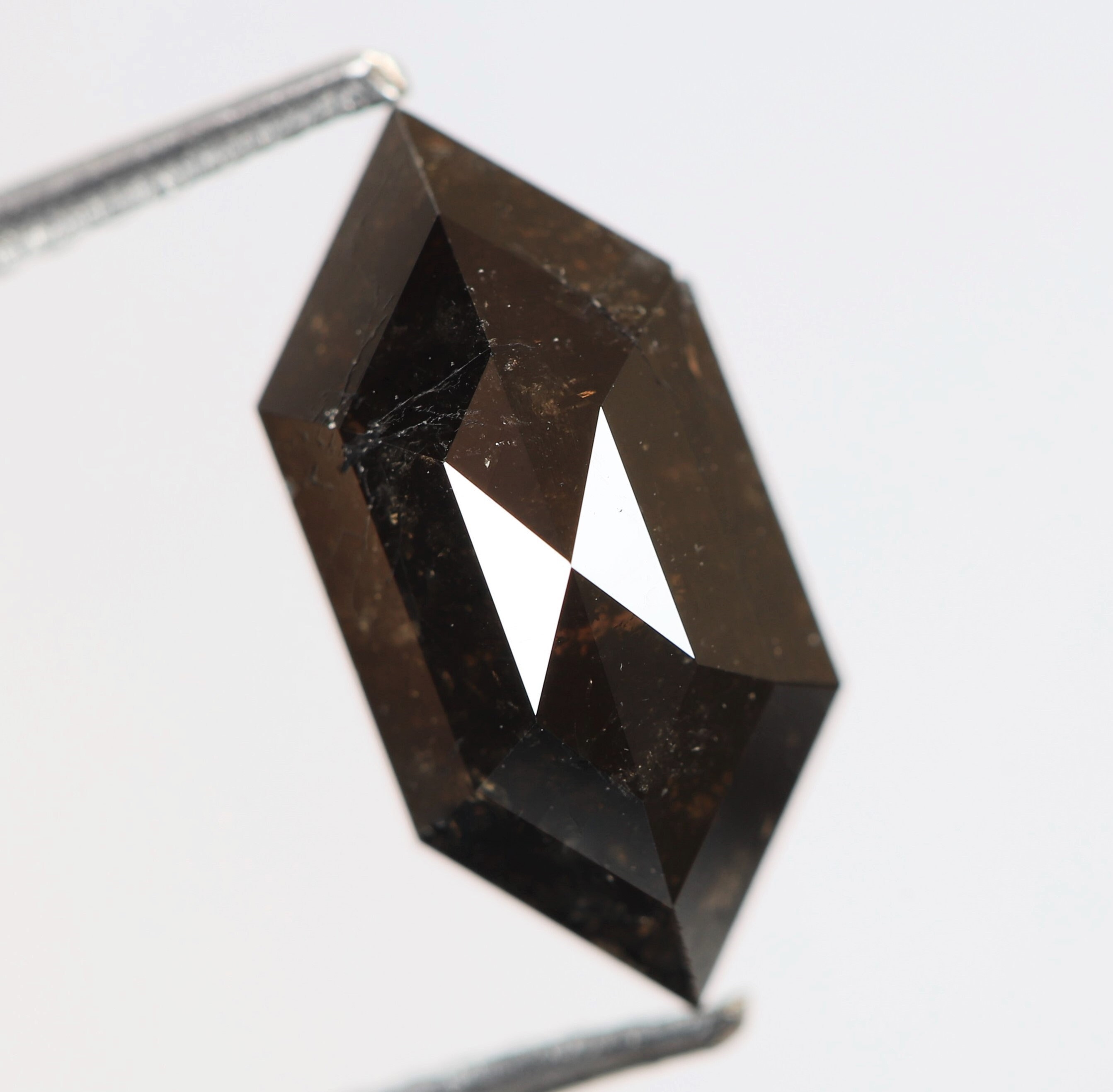 2.77 Ct, 13.2 X 6.4 X 3.8 MM Hexagon Shape Fancy Black Color Natural Loose Beautiful Diamond, Use For Making Jewelry, Radiant Diamond, R1560