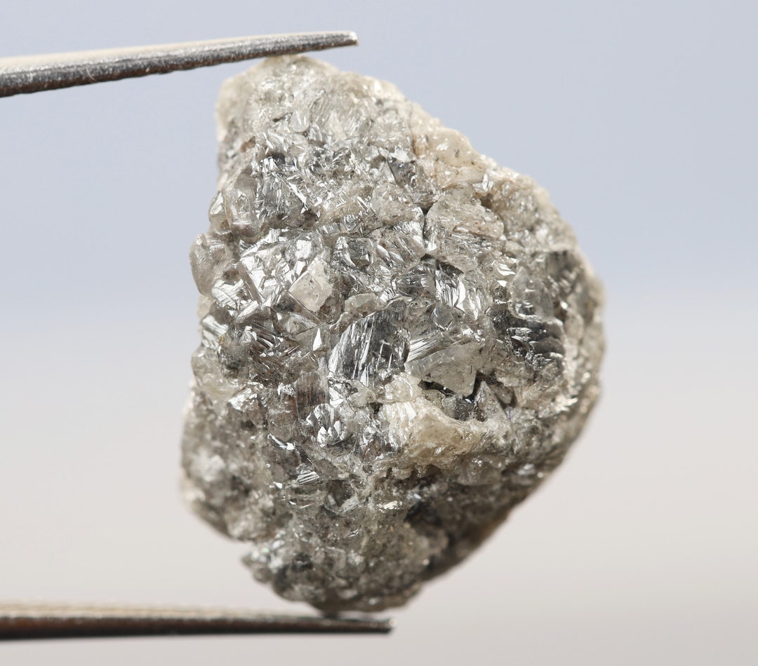 18.2 Ct, 18.3 X 15.5 X 10.3 MM, Grey Black Color Raw Uncut Diamond