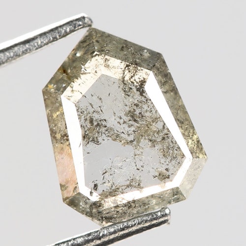 0.43 Ct, 6.4 X 5.0 X 1.3 MM, Geometric Shape Salt And Pepper Natural Loose Beautiful Diamond, Fancy Rustic Diamond, shops Huge Collection, R1773