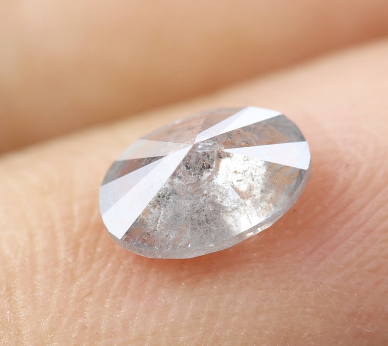 0.63 Ct 6.3 X 4.3 X 3.2 MM Oval Cut Grey Color Natural Loose Beautiful Diamond Brilliant Cut Diamond,Rustic Diamond,Sparkling Diamond,R495