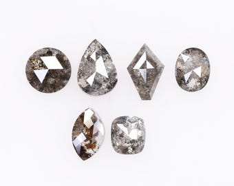 2.44 Ct, 6.4 X 4.5 X 2.6 MM, Mix Shape Fancy Black Color Natural Loose Beautiful Diamond For Wedding Jewelry, Polished Black Diamond, R3730