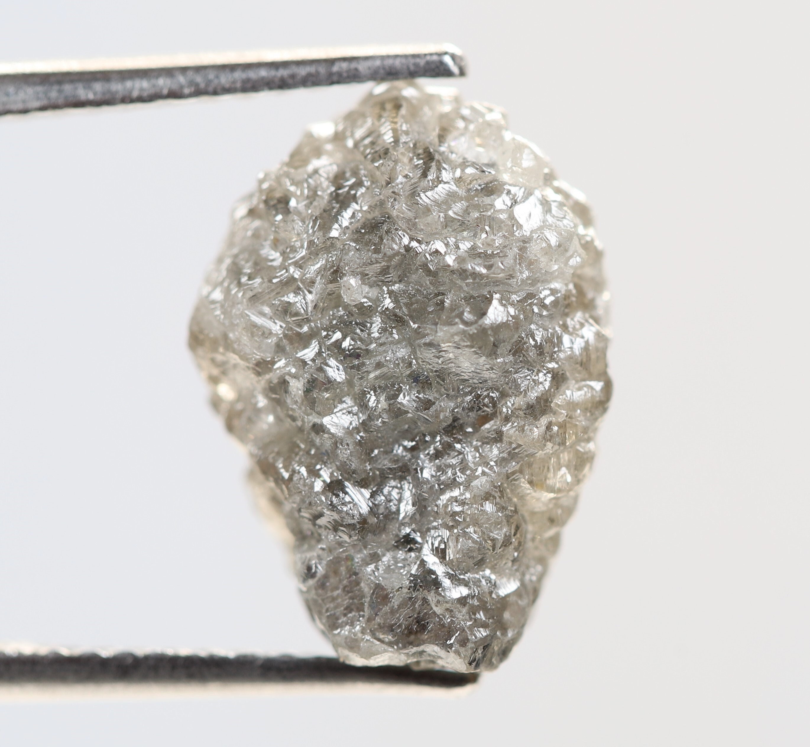 6.36 Ct, 14.6 X 10.4 X 5.4 MM, Grey Color Raw Uncut Diamond