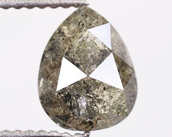 Diamante natural suelto de 1,55 quilates, 8,3 x 6,6 x 3,0 mm, forma de pera, color verde, hermoso anillo de compromiso para mujer / Celestial Diamond / R3944
