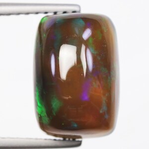 3.14 Ct, 11.4 X 7.9 X 5.8 MM, Natural Loose Ethiopian Opal Gemstone Blue Rainbow Cushion Shape Opal Gemstone For Engagement Rings | R3881