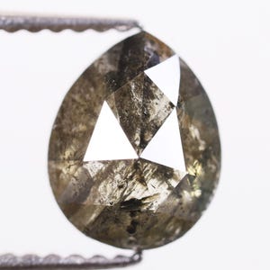 1.24 Ct, 7.9 X 6.2 X 3.1 MM, Pear Shape Fancy Black Color Natural Loose Beautiful Diamond | Engagement Rings | Father&#39;s Day Gifts | R3912