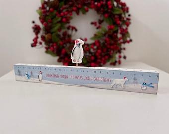 Penguin Advent Christmas Countdown Block