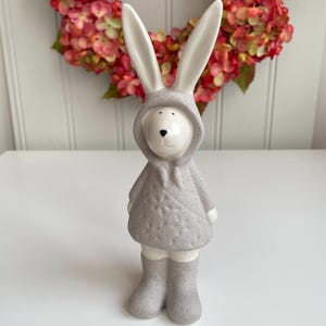 Porcelain Rabbit in Raincoat and Wellies Ornament