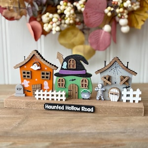 Halloween Haunted House Block Ornament
