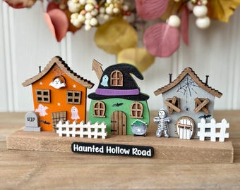 Halloween Haunted House Block Ornament