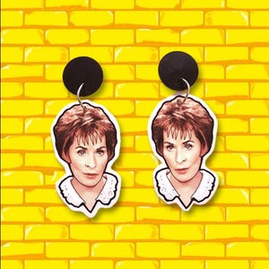 TV Judge Earrings – Sassy Courtroom Jewelry, Iconic 90s Gift, No-Nonsense Statement Accessory