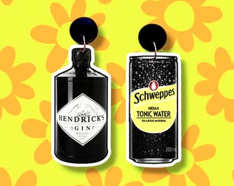 Gin and Tonic Ohrringe – Cocktailschmuck, Barzubehör