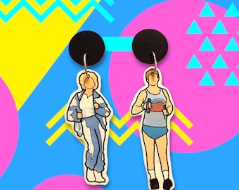 Kath & Kel-oorbellen – Aussie Comedy TV, grappige hangende sieraden