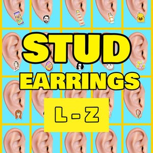 Pop Culture Stud Earrings – Funny TV & Movie Jewelry, Meme-Inspired Gift, Quirky Accessory for Fans of funny gifts