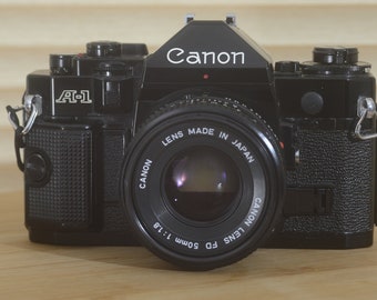 Vintage Canon A1 35mm SLR Film Camera with 50mm Lens