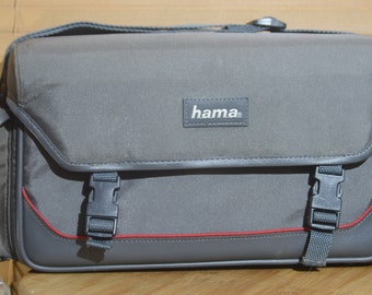 Vintage Hama Grey Padded Medium Sized Camera Bag with Strap