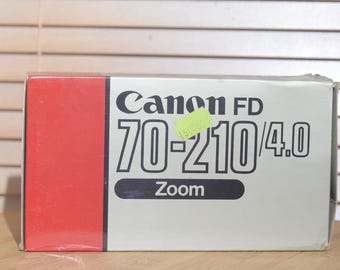 Canon FD 70-210mm f4 Vintage Zoom Lens with Original Box