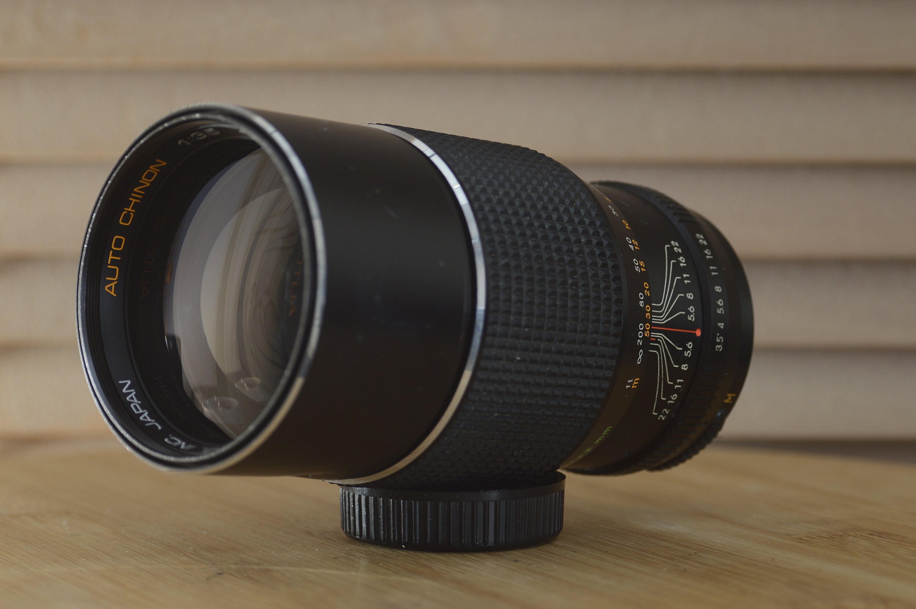 Chinon M42 Auto 200mm f3.5  lens.  A beautiful example of vintage glass and a great lens for your vintage Camera or for digital conversion