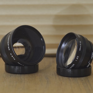 Gorgeous AICO Video 1.4X and 0.57X Tele converter set in case.