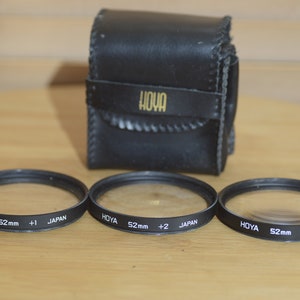 Hoya 52mm Magnification Lens Filter Pack. Including +1, +2 and +4 in Case