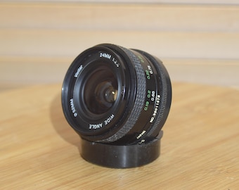 Vivitar 24mm f2.8 MC Nikon AI Fit lens. Good condition vintage wide angle lens