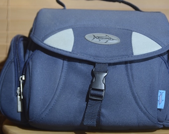 Vintage Blue Swordfish Padded Camera Bag. Perfect for carrying your camera equipment