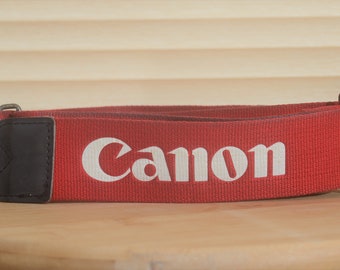 Red Canon Vintage strap. A fab accessory to your Canon set up.