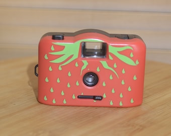 Vintage Strawberry 35mm Compact Novelty Camera.
