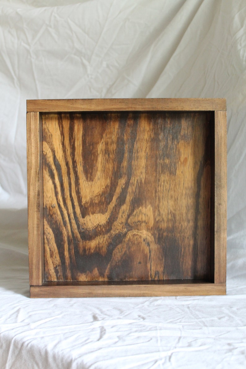 Rustic Wood Tray Square Etsy