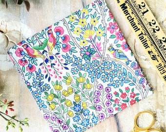 Autumn flowers Liberty of London silk pocket square