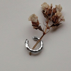 Sterling silver 925 faceted Ear Cuff, ear cuffs no piercing ,ear cuff non pierced, fake conch piercing, fake piercings
