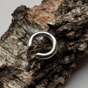 Brinco de orelha grosso de prata esterlina 925, brinco sem piercing, brinco de concha sem piercing, brincos de hélice, piercings falsos