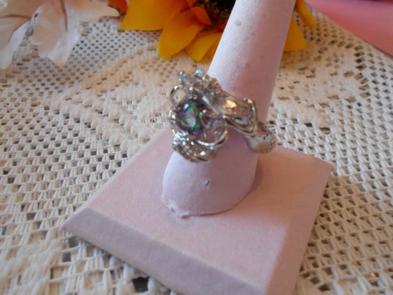 Beautiful Ring-Bling-Classy-Statement-Mystic Fire… - image 3