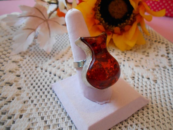 Beautiful Ring-Bling-Classy-Statement-AMBER-ER132 - image 3