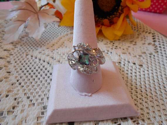 Beautiful Ring-Bling-Classy-Statement-Mystic Fire… - image 1