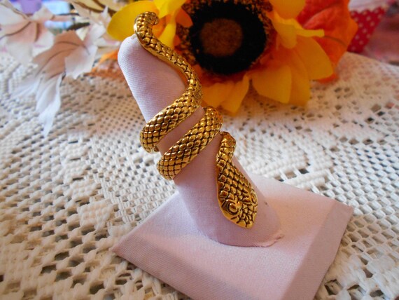 Beautiful Ring-Bling-Classy-Statement-SNAKE-ER139 - image 4