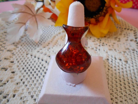 Beautiful Ring-Bling-Classy-Statement-AMBER-ER132 - image 2