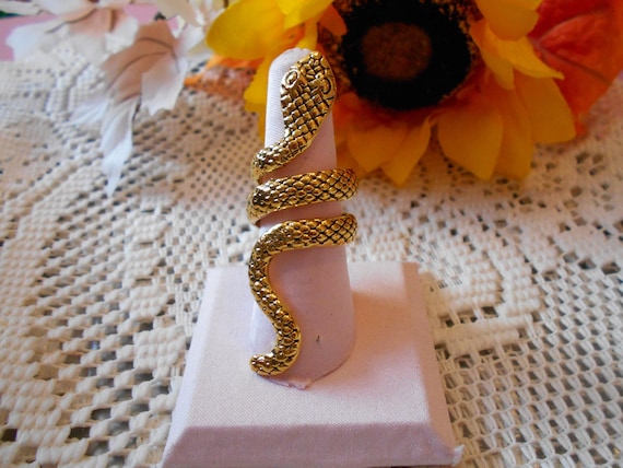 Beautiful Ring-Bling-Classy-Statement-SNAKE-ER139 - image 1