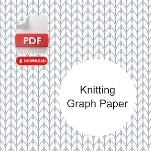 Peut inclure: Un téléchargement PDF imprimable de papier quadrillé pour le tricot. Le papier est conçu pour aider les tricoteuses et les tricoteurs à créer leurs propres motifs.