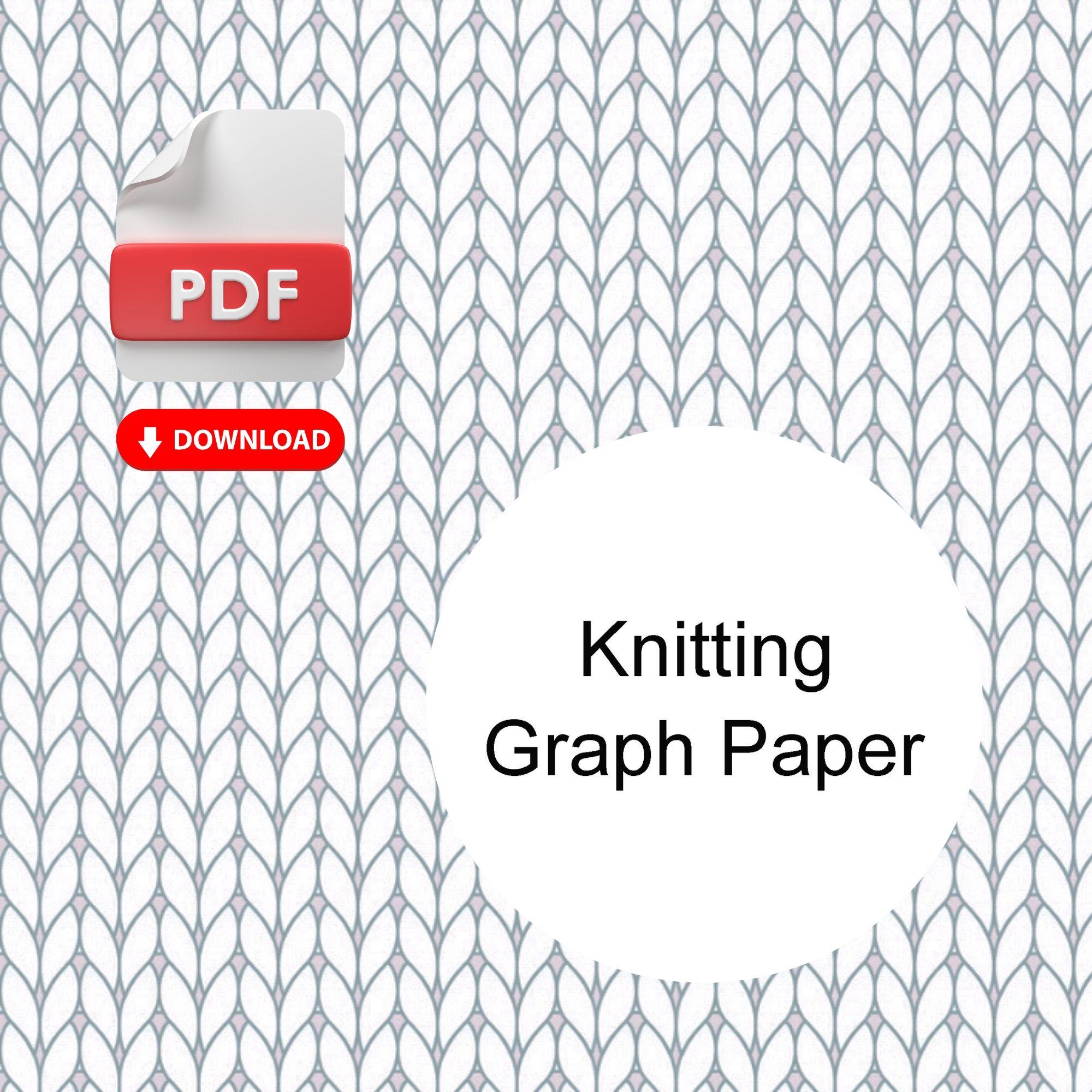 Printed graph paper for knitters, millimeter paper for printing, color  knitting pattern, knitting coloring stich, pdf instant download