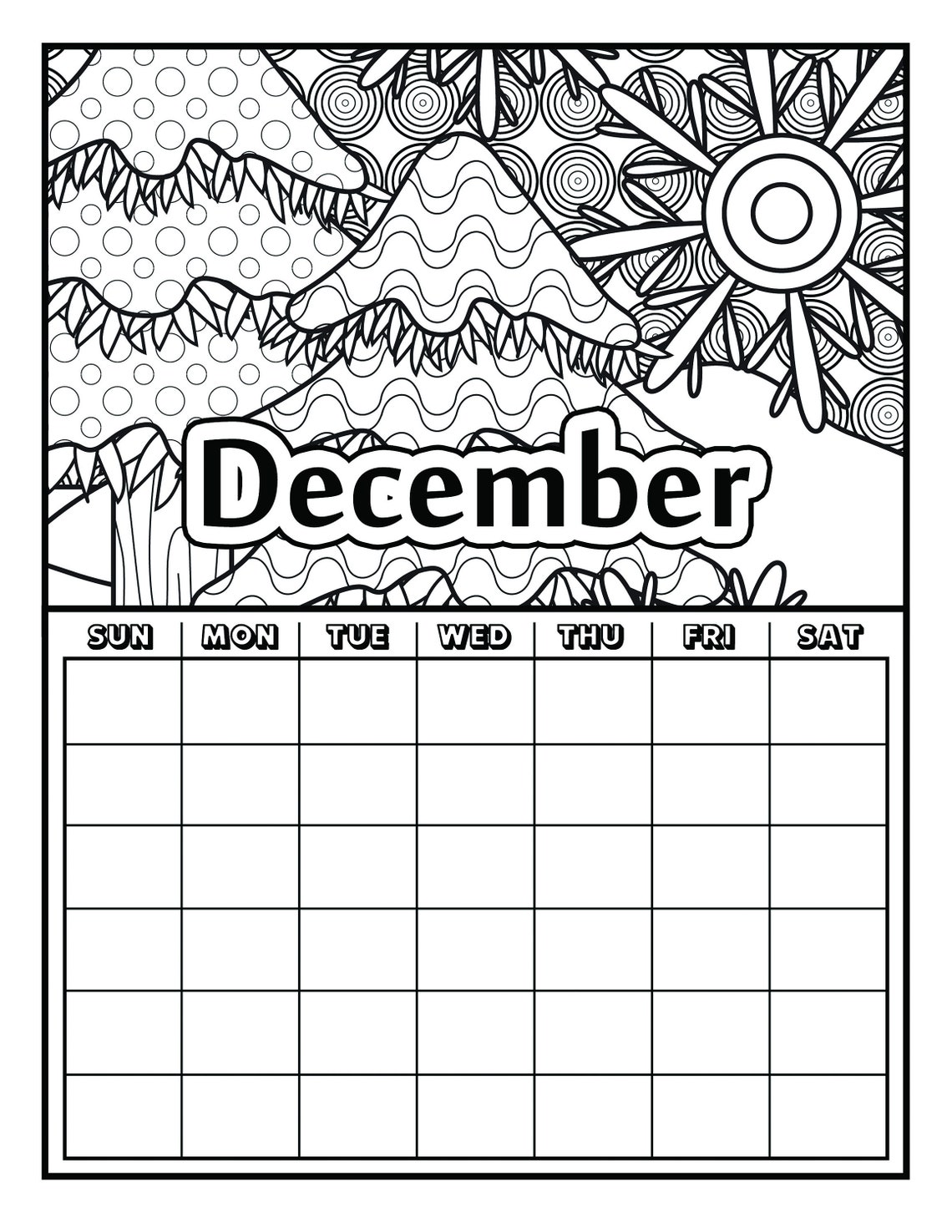 Printable December Gratitude Calendar | Etsy
