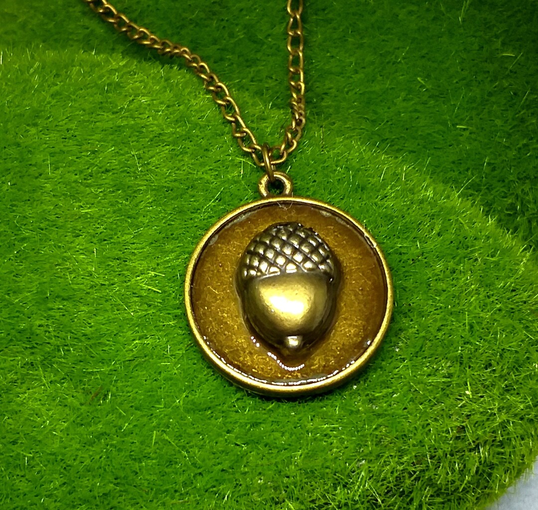 Ready for an Unexpected Journey Bilbo's Acorn Button NECKLACE / Pendant