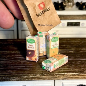 Dollhouse soup- 1:12th scale- dollhouse kitchen- dollhouse furniture- dollhouse grocery- miniature soup- miniatures- tiny food- dollhouse
