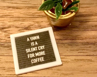 Dollhouse sign- 1:12th scale- miniature accessory- dollhouse furniture- mini letterboard- tiny sign - miniatures- dollhouse- miniature sign