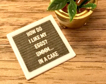 Dollhouse sign- 1:12th scale- miniature sign- letterboard sign- mini letterboard- tiny- dollhouse furniture- miniatures- dollhouse