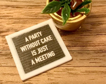 Dollhouse sign- 1:12th scale- miniature sign- dollhouse furniture- tiny sign- miniatures- mini letterboard- dollhouse accessory- mini