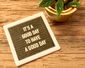 Dollhouse sign- 1:12th scale- miniature sign- mini letterboard- tiny sign- dollhouse furniture- dollhouse- miniatures- miniature accessory