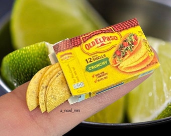 Dollhouse tacos- 1:12th scale- dollhouse kitchen- dollhouse furniture- miniatures- tiny food- dollhouse meal- miniature tacos- dollhouse