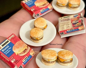 Petit-déjeuner dans une maison de poupée - Échelle 1:12 - Meubles de maison de poupée - Cuisine de maison de poupée - Petit-déjeuner miniature - Nourriture minuscule - Miniatures - Nourriture pour maison de poupée