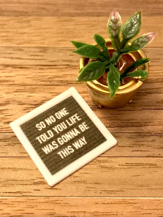 Dollhouse sign- 1:12th scale- mini letterboard- dollhouse mini- miniature sign- tiny signs- dollhouse furniture- dollhouse accessory